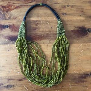 Fun Layered Green Beaded Necklace